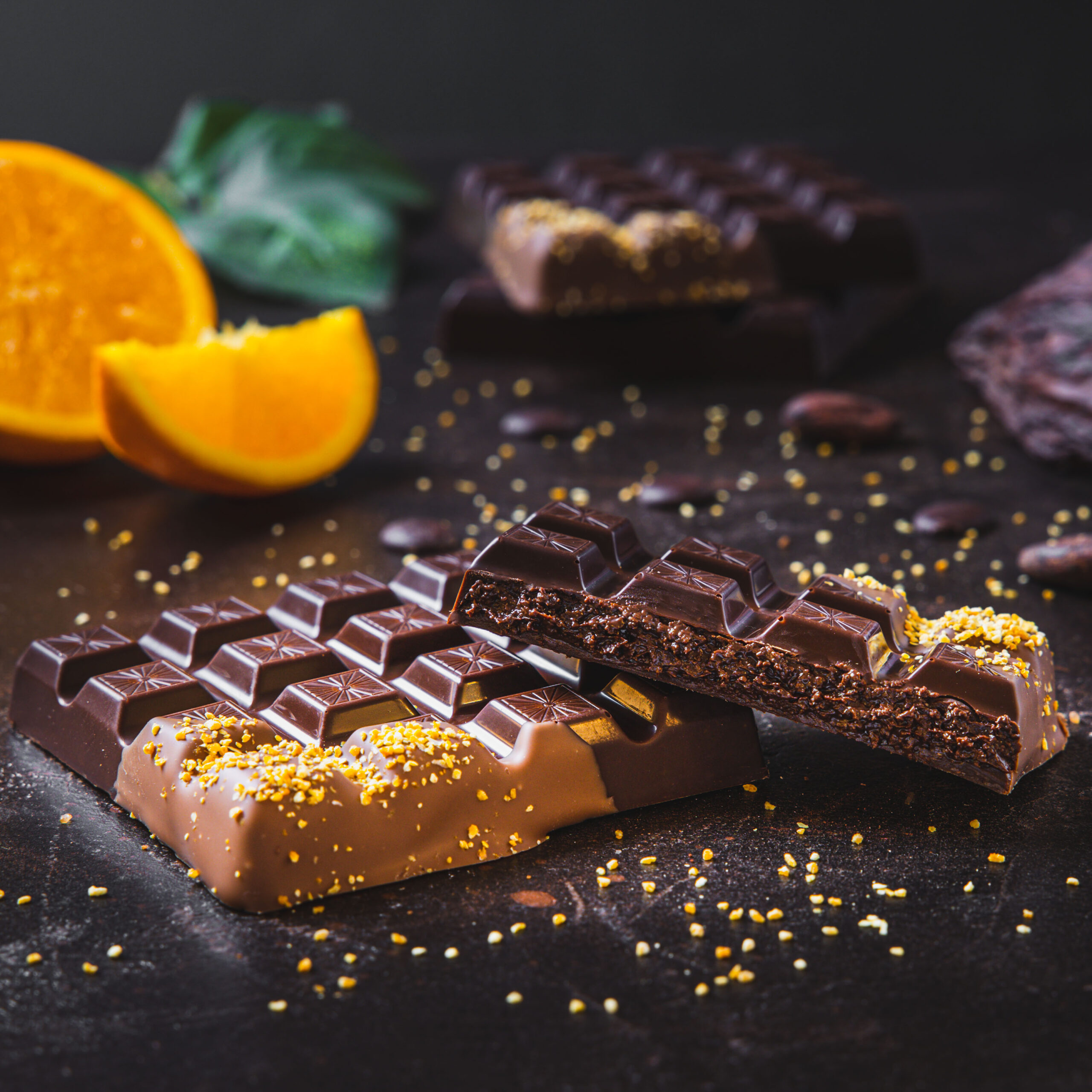 Zartbitterschokolade Orange